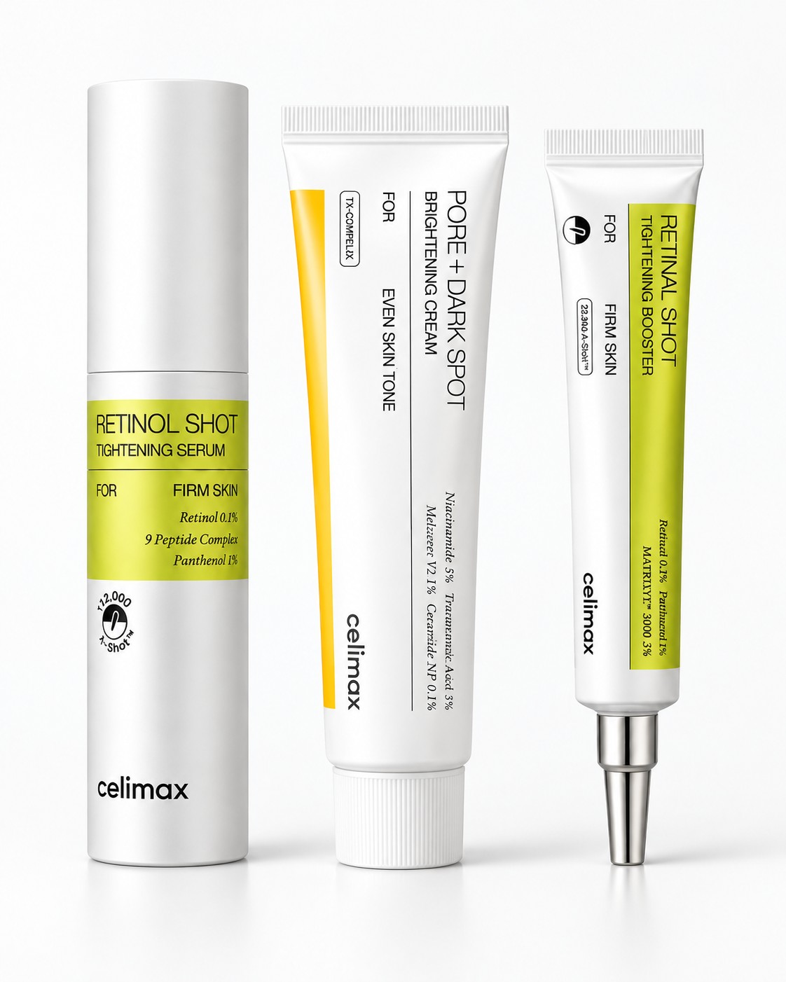 Celimax retinal skincare products
